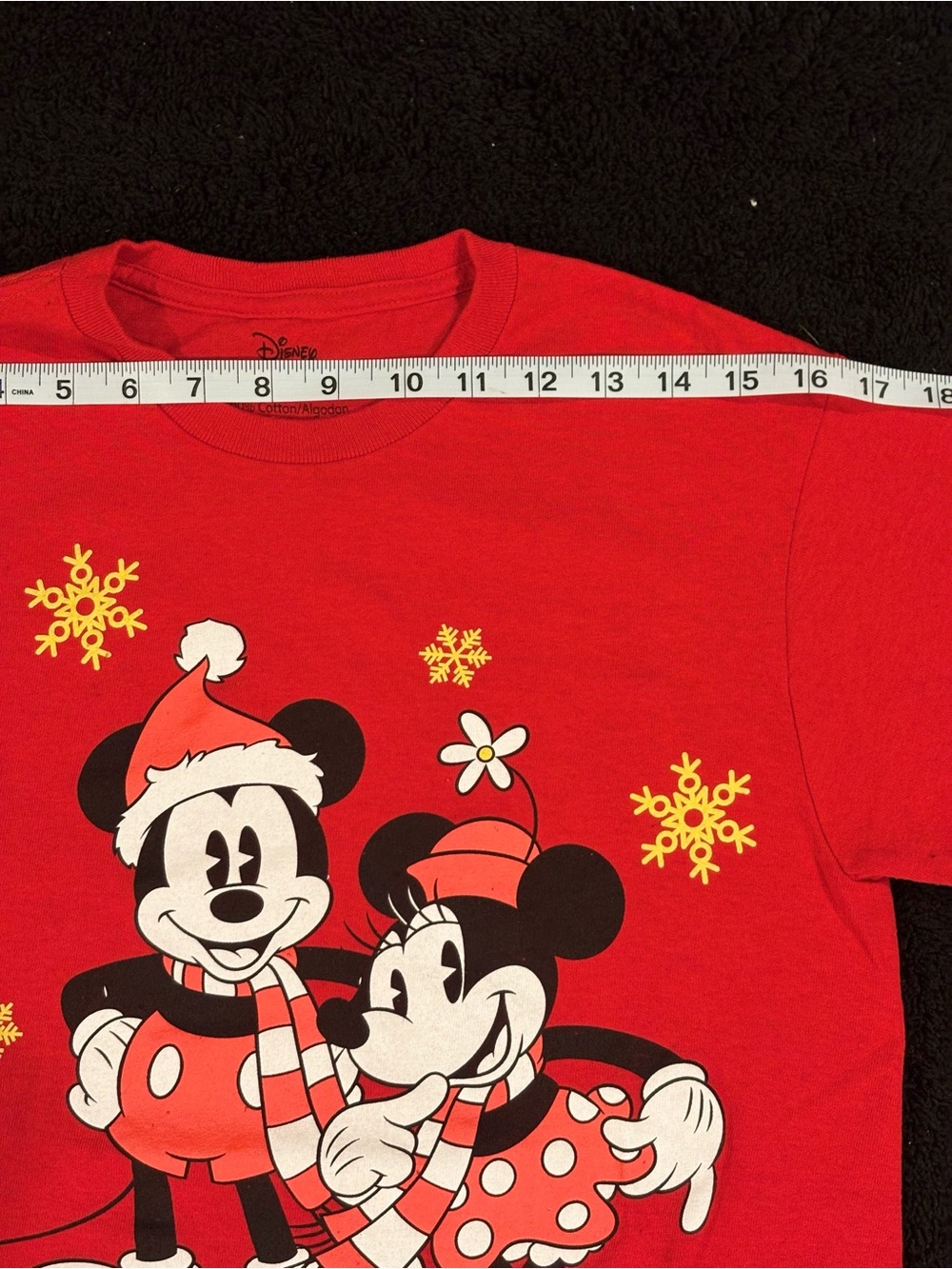 Disney Red Mickey & Minnie Holiday Graphic Tee - Picture 8 of 12